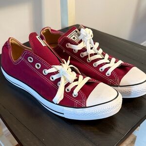 Converse Burgundy Canvas Sneakers